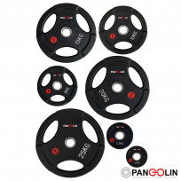Чёрные обрезиненные олимпийские диски Quantum Fitness QWP01 (Pangolin Fitness WP074B) 20 кг