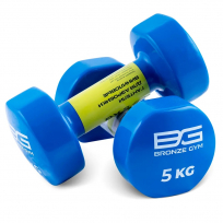 Гантели для аэробики виниловые BRONZE GYM FA-VD5 5 кг (пара)