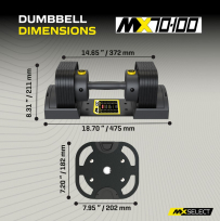 Гантели наборные MX SELECT Evo Contoured Dumbbells MX70-100