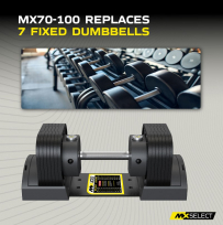 Гантели наборные MX SELECT Evo Dumbbells MX70-100 (рифленая стальная рукоять)