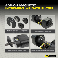 Гантели наборные MX SELECT Evo Dumbbells MX70-100 (рифленая стальная рукоять)