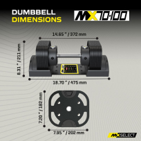 Гантели наборные MX SELECT Evo Dumbbells MX70-100 (рифленая стальная рукоять)