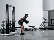 Силовая стойка со скамьей TECHNOGYM Power Personal Superior MD15KA + MD100A с набором грифов и дисков (алюминий)