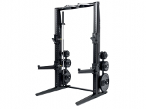 Силовая стойка со скамьей TECHNOGYM Power Personal Excellence с набором грифов, дисков и аксессуарами (черная)
